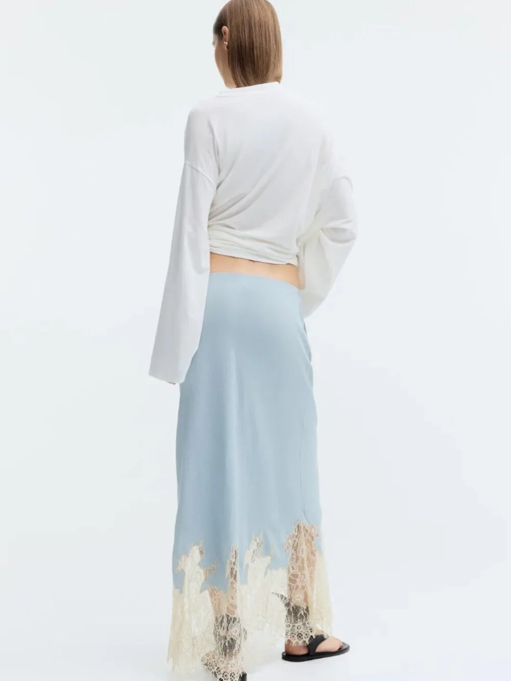 H & M Lace Trimmed Skirt